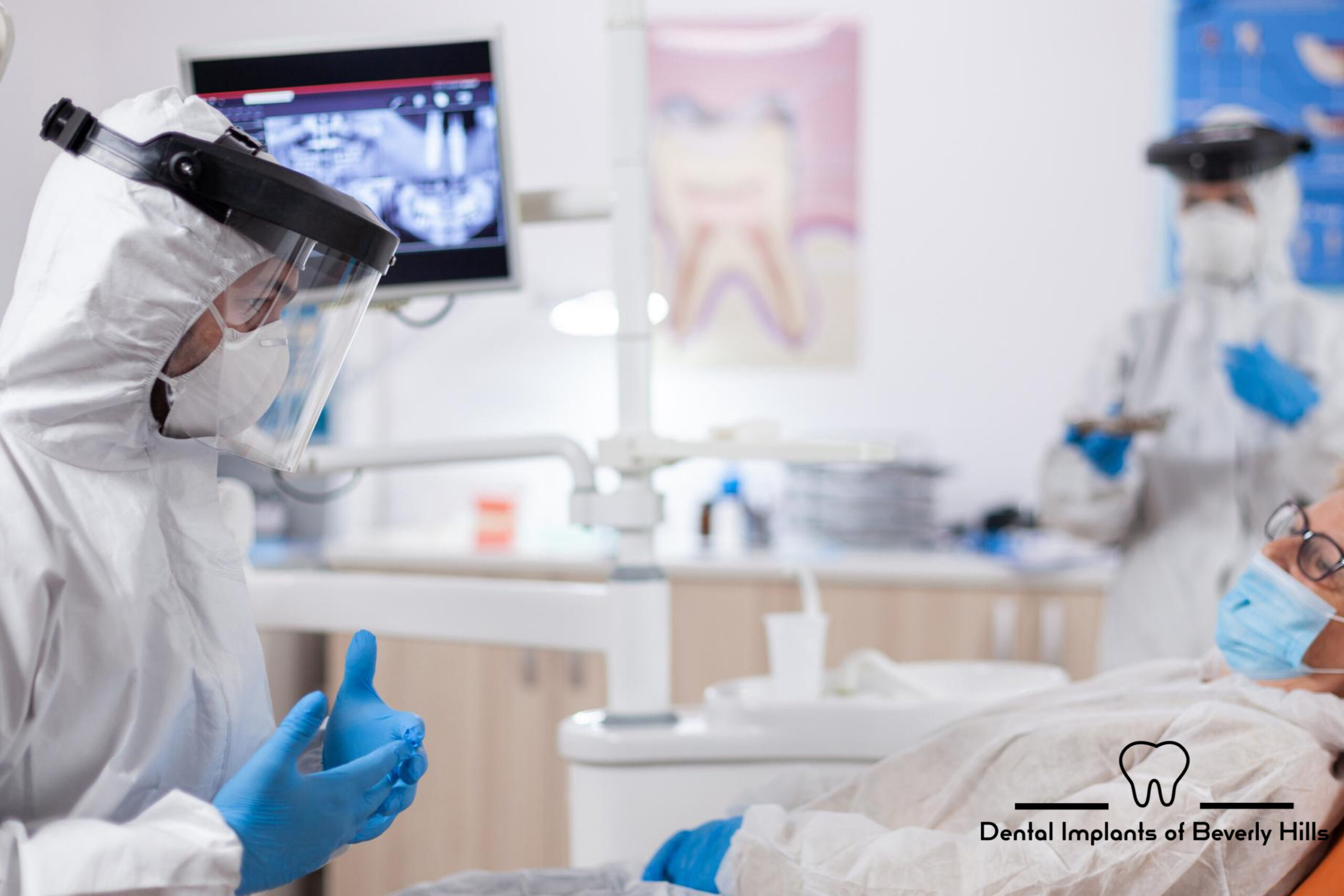 Emergency dentist seeing patient with tooth pain